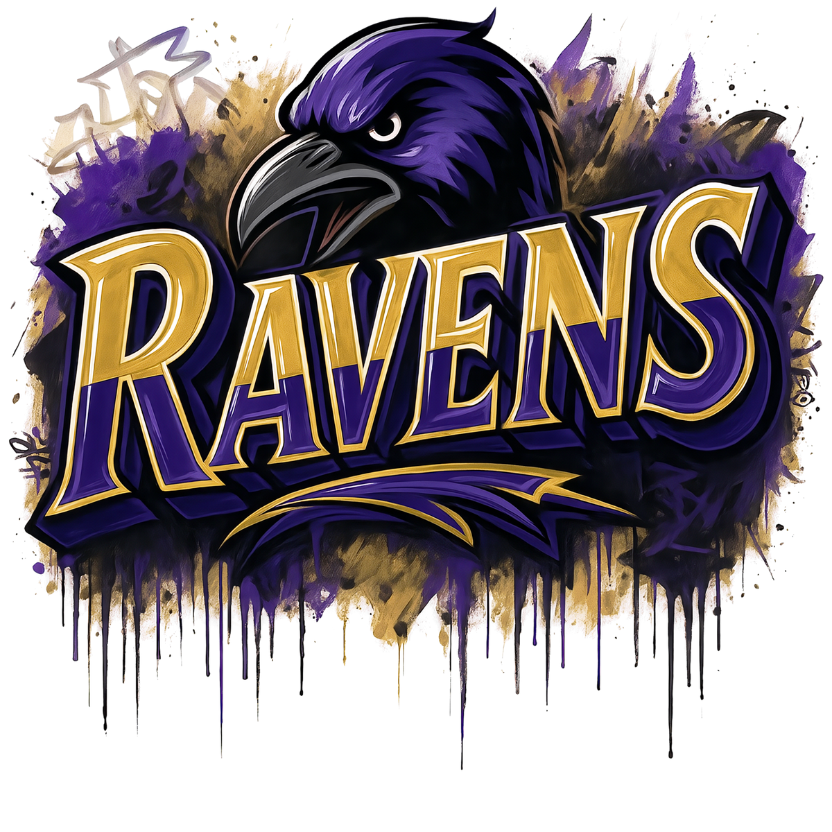 Baltimore Ravens print design for custom shirts