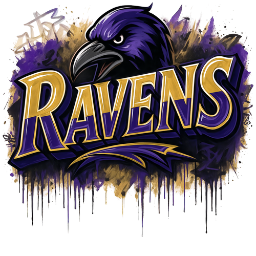 Baltimore Ravens print design for custom shirts