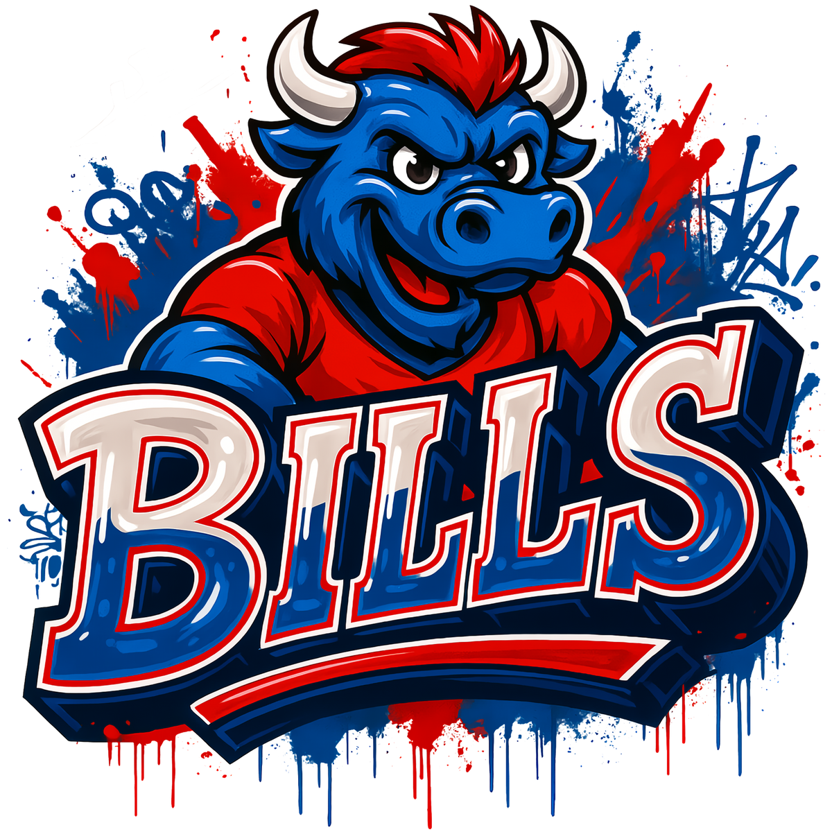 Buffalo Bills print design for custom shirts