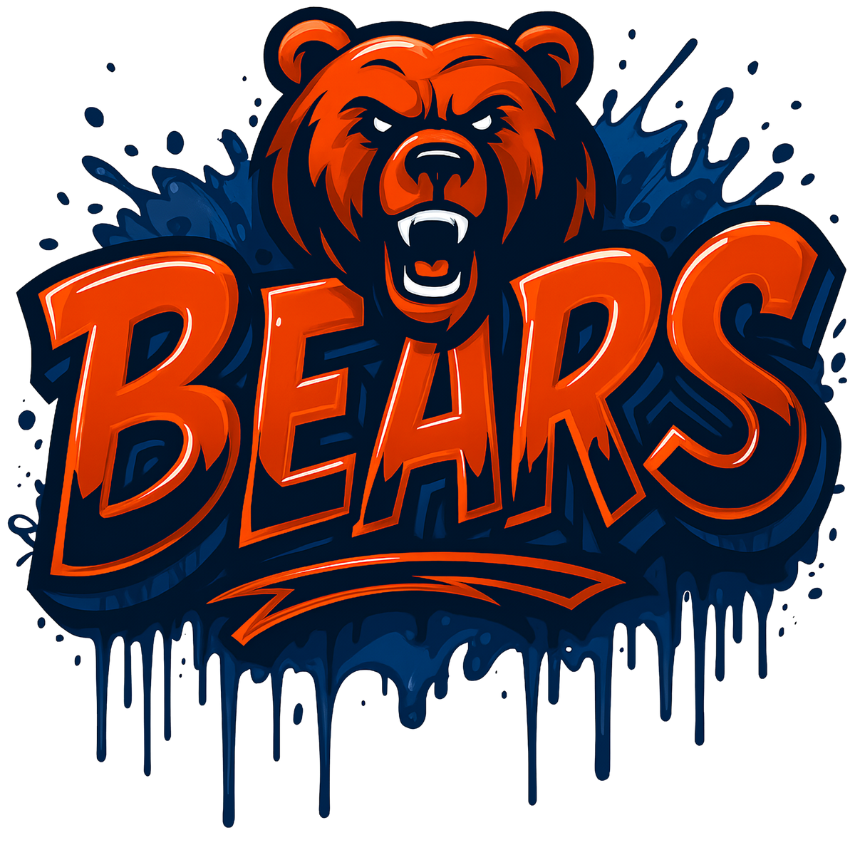 Chicago Bears print design for custom shirts