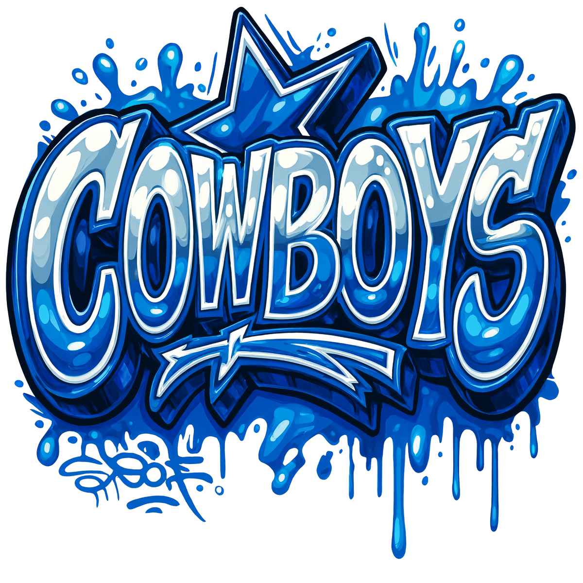 Dallas Cowboys print design for custom shirts
