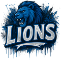Detroit Lions print design for custom shirts