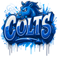 Indianapolis Colts print design for custom shirts