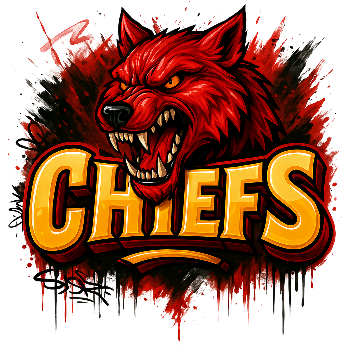 Kansas City Chiefs print design for custom shirts