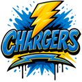 Los Angeles Chargers print design for custom shirts
