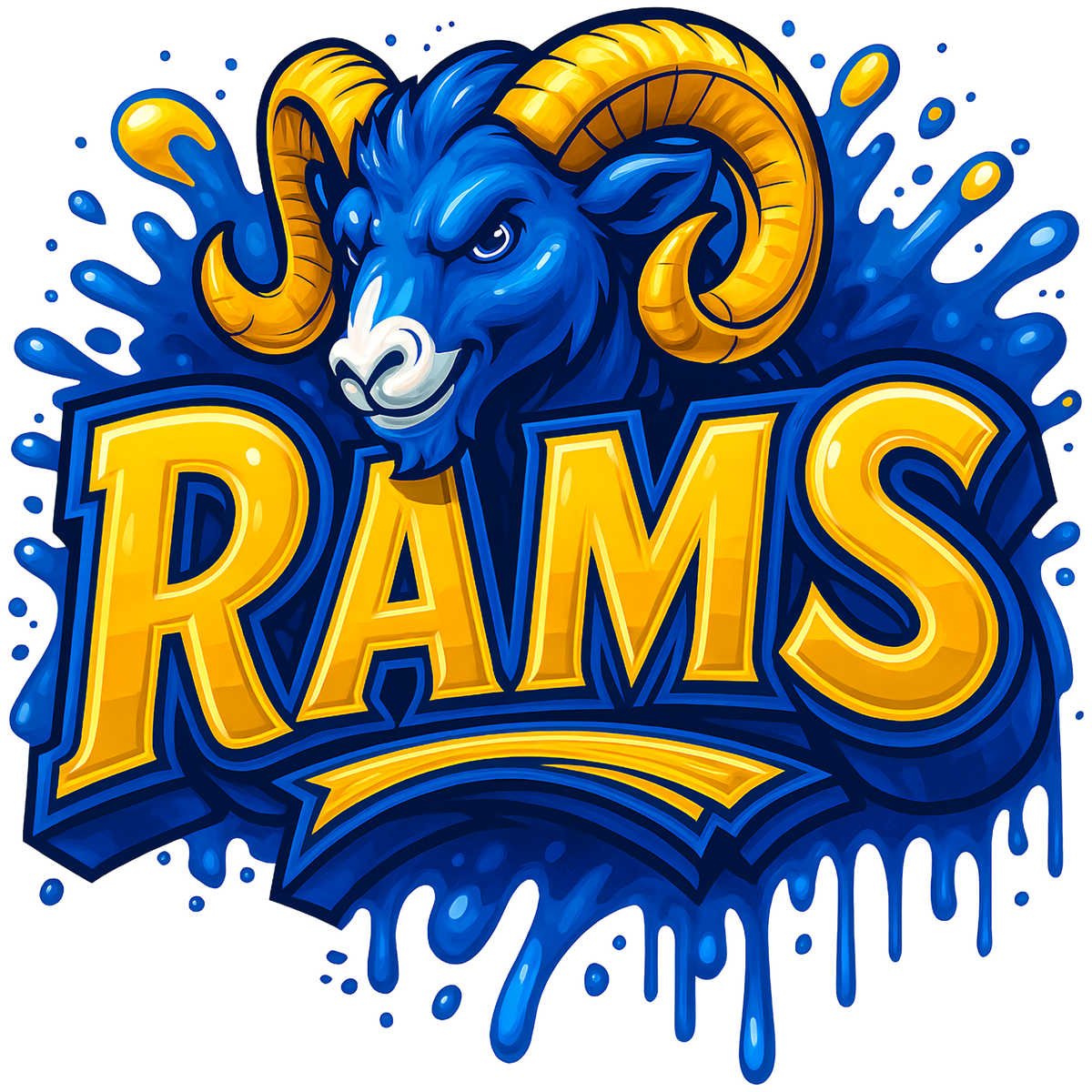 Los Angeles Rams print design for custom shirts