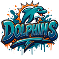 Miami Dolphins print design for custom shirts