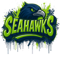Seattle Seahawks print design for custom shirts