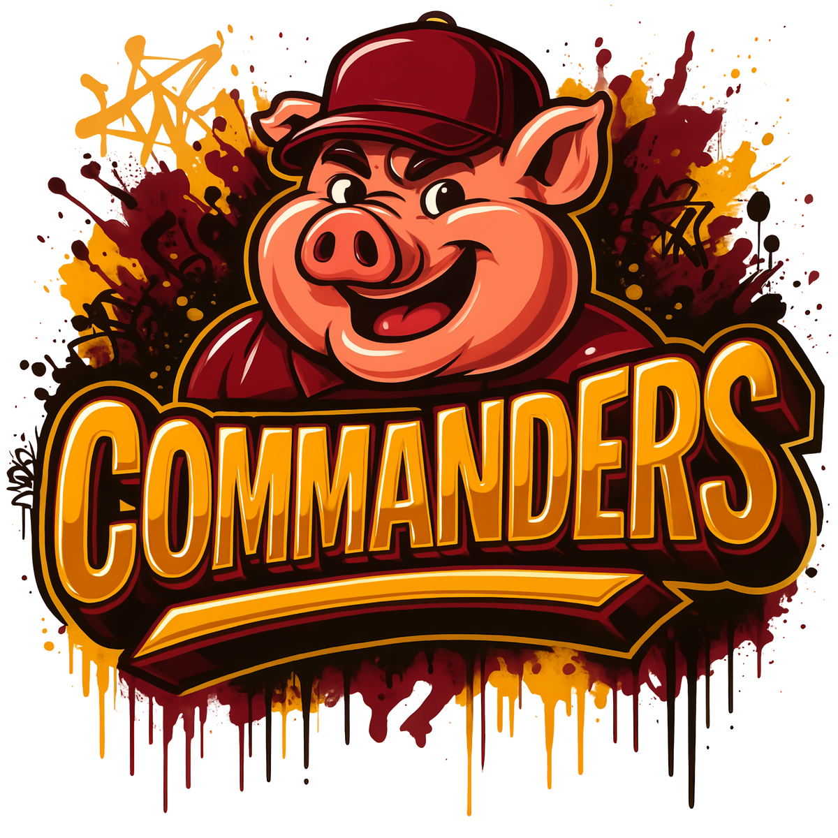 Washington Commanders print design for custom shirts